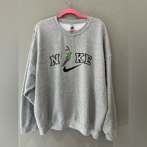 Custom Gildan Embroidered Nike Peter Pan Crew Neck Sweatshirt Sz XXL EUC